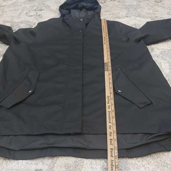 Athleta Sutro Jacket Women's Black Size XL Hooded Full Zip Raincoat Lightweight - Picture 13 of 13